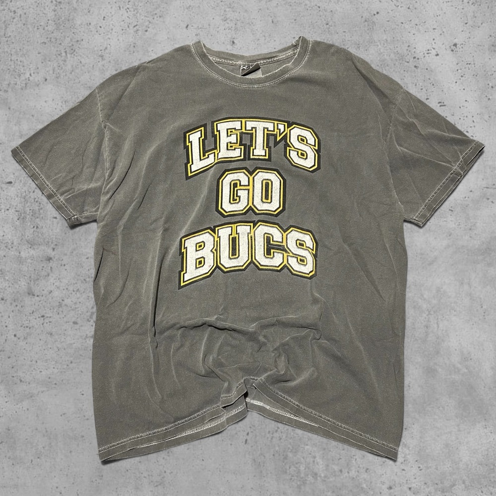 Vintage Hanes Tampa Bay Bucs T-Shirt Faded Grey Skater Baggy Y2K Size XL